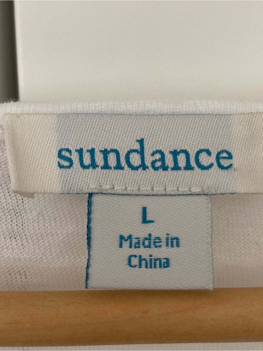 Sundance White Long Sleeve Tee Lace Detail Feminine Minimalist Monochrome Size L - Picture 6 of 12